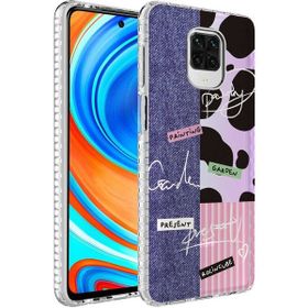 Zore Xiaomi Redmi Note 9 Pro Airbag Kenarlı Renkli Desenli Silikon Elegans Kapak Kılıf