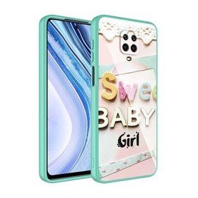 Zore Xiaomi Redmi Note 9 Pro Kamera Korumalı Desenli Sert Silikon Epoksi Kapak Kılıf