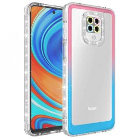 Zore Xiaomi Redmi Note 9 Pro Simli ve Renk Geçiş Tasarımlı Lens Korumalı Park Kapak Kılıf