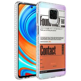 Zore Xiaomi Redmi Note 9S Airbag Kenarlı Renkli Desenli Silikon Elegans Kapak Kılıf