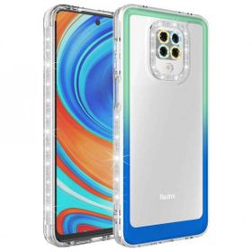 Zore Xiaomi Redmi Note 9S Simli ve Renk Geçiş Tasarımlı Lens Korumalı Park Kapak Kılıf
