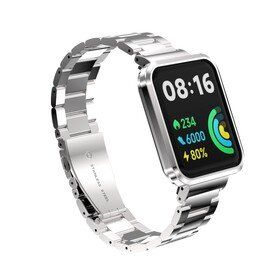 Zore Xiaomi Redmi Watch 2 Lite Zore KRD-60 Gümüş Metal Kordon
