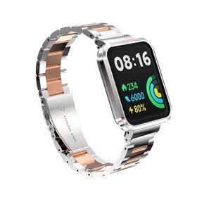 Zore Xiaomi Redmi Watch 2 Lite Zore KRD-60 Gümüş Metal Kordon