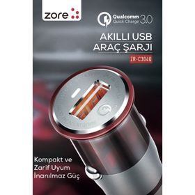 Zore ZR-C304Q Type-C Araç Şarj Seti