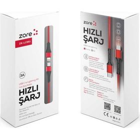 Zore ZR-LC961 Kırmızı PD To Lightning Kablo