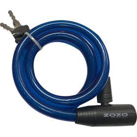 Zozo 12x800 mm Mavi Anahtarlı Bisiklet Kilidi