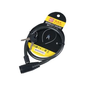 Zozo 12x800 mm Siyah Anahtarlı Bisiklet Kilidi