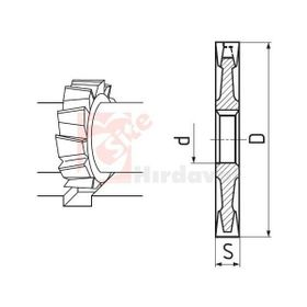 ZPS-FN DIN 138 50x6 mm 16 Göbek Kanal Freze