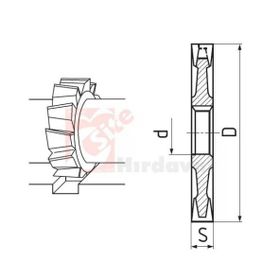 ZPS-FN DIN 138 80x4 mm 22 Göbek Kanal Freze