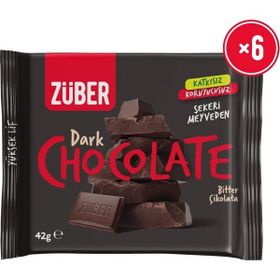 Züber 42 gr Bitter Çikolata (6 adet)