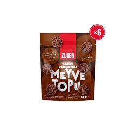 Züber Kakao Parçacıklı 80 gr Meyve Topu (6 adet)