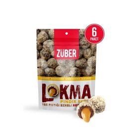 Züber Lokma Fındık Kaplı Fıstık Ezmeli 96 gr Meyve Topu