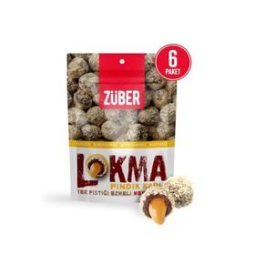 Züber Lokma Fındık Kaplı Fıstık Ezmeli 96 gr Meyve Topu