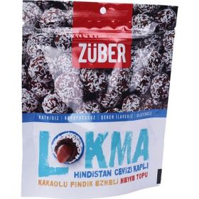 Züber Lokma Hindistan Cevizi Kaplı 96 gr Kakaolu Fındık Ezmeli Meyve Topu