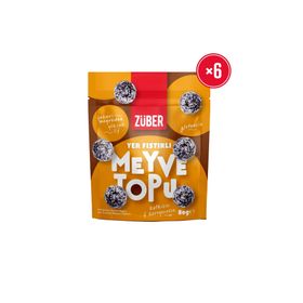 Züber Yer Fıstıklı 80 gr Meyve Topu (6 adet)
