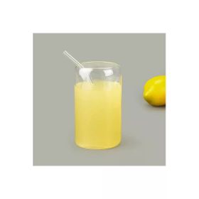 Zucci 330 ml Şeffaf Pipetli Borosilikat Cam Bardak