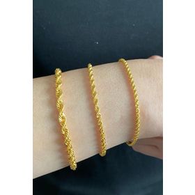 Zümrüt Sarraf 14 Ayar Altın Kalın Halat Zincir Bileklik