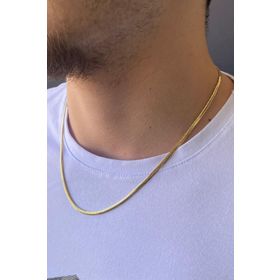 Zümrüt Sarraf 14 Ayar Erkek Balık Sırtı Zincir Altın Kolye