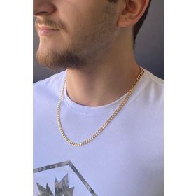 Zümrüt Sarraf 14 Ayar Erkek Köşeli Gurmet Zincir Altın Kolye