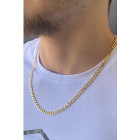 Zümrüt Sarraf 14 Ayar Erkek Köşeli Gurmet Zincir Altın Kolye