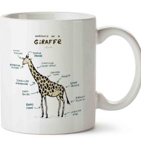Zürafa Anatomi Giraffe Anatomy Baskılı Kupa