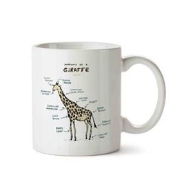 Zürafa Anatomi Giraffe Anatomy Baskılı Kupa
