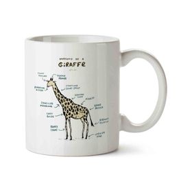 Zürafa Anatomi Giraffe Anatomy Baskılı Kupa