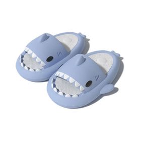 Zureto Dragon Shark Slides Gri Mavi Kadın Sandalet