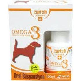 Zurich Dog Omega-3 Köpekler İçin Balık Yağı 100 ml Tüy Döküm Önleyici/Tüy Sağlığı