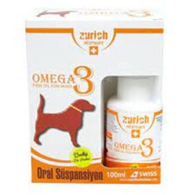 Zurich Dog Omega-3 Köpekler İçin Balık Yağı 100 ml Tüy Döküm Önleyici/Tüy Sağlığı