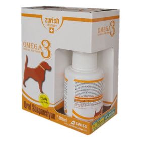 Zurich Dog Omega-3 Köpekler İçin Balık Yağı 100 ml Tüy Döküm Önleyici/Tüy Sağlığı