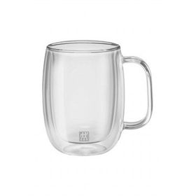 Zwilling 395001120 2'li Set Çift Camlı Kulplu Kahve Bardağı
