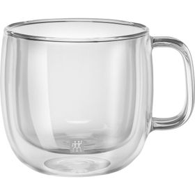 Zwilling 395001130 Çift Camlı 2'li Kulplu Cappucino Bardağı
