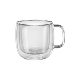 Zwilling 395001130 Çift Camlı 2'li Kulplu Cappucino Bardağı