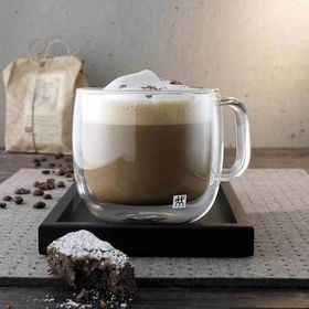 Zwilling 395001130 Çift Camlı 2'li Kulplu Cappucino Bardağı