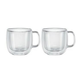 Zwilling 395001130 Çift Camlı 2'li Kulplu Cappucino Bardağı
