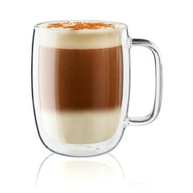 Zwilling 395001140 Çift Camlı 2'li Kulplu Latte Bardağı