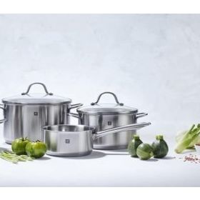Zwilling Flow Gümüş 20 cm 5 Parça Çelik Tencere Seti