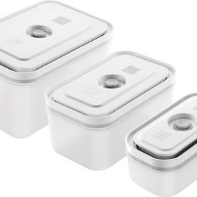 Zwilling Fresh & Save S M L Yarı Şeffaf Gri Vakumlu Saklama Kabı Seti