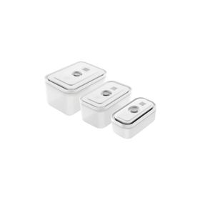 Zwilling Fresh & Save S M L Yarı Şeffaf Gri Vakumlu Saklama Kabı Seti
