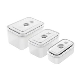 Zwilling Fresh & Save S M L Yarı Şeffaf Gri Vakumlu Saklama Kabı Seti