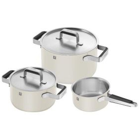 Zwilling Pure 3 Parça Fildişi Tencere ve Tava Seti
