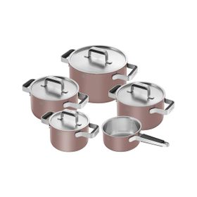 Zwilling Pure 5 Parça Gül Rengi Tencere Seti