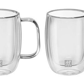 Zwilling Sorrento 2'li 134 ml Espresso Çift Camlı Kulplu Bardak Seti