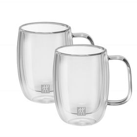 Zwilling Sorrento 2'li 134 ml Espresso Çift Camlı Kulplu Bardak Seti