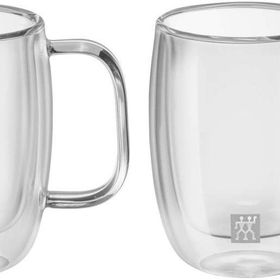 Zwilling Sorrento 2'li 134 ml Espresso Çift Camlı Kulplu Bardak Seti