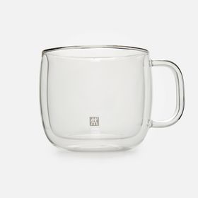 Zwilling Sorrento 2'li 450 ml Cappucino Çift Camlı Kulplu Bardak Seti