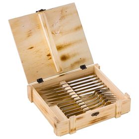 Zwilling Specials 12 Parça Paslanmaz Çelik Ve Ahşap Metalik Gri Ve Ahşap Et Çatal Bıçak Seti