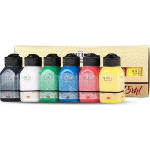 Peinture Enfant Playcolor Lot De 6 Pots De Peinture Liquide PASTEL - 40 Ml. Couleurs Assorties