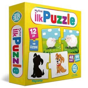 Headu Montessori Puzzle „The Pole Tier“ Für Kinder Ab 2 Jahren – 5 Holztiere & 7-teiliges Puzzle – Made In Italy